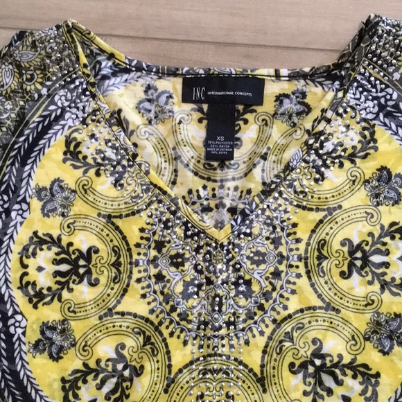 INC International Concepts open shoulder top Size XS - Picture 2 of 6